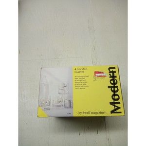 4 GLASSES 12 oz MODERN BY DWELL MAGAZINE BRAND NEW